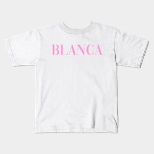 Blanca - Pose - Pink Kids T-Shirt